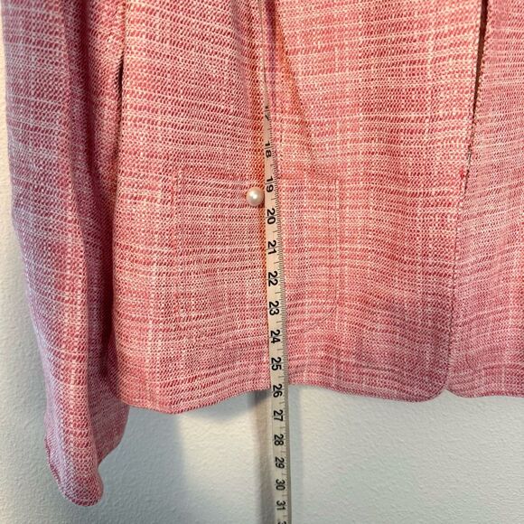 Apostrophe Pink Tweed Style Pink Blazer Jacket Size 24W NWT - Picture 6 of 9